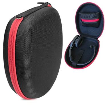 Imagem de getgear Capa de fone de ouvido para VXI BlueParrott B450-XT, B450-XT -204010-C, B350-XT, B250-XTS, C400-XT, bolso de malha para cabo, amplificador e outros acessórios (preto com zíper vermelho)