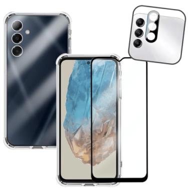 Imagem de Kit Capinha AntishockTransparente + Película de Vidro 3D + Protetor de Lente para Galaxy M35