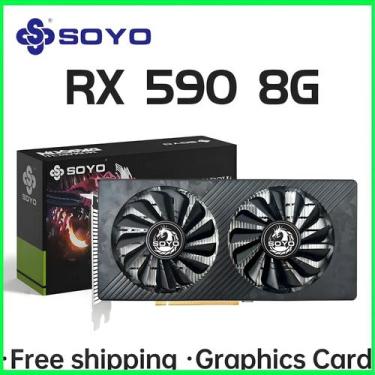 Imagem de Placa De Vídeo AMD RX 590 8GB Para Jogos Placa De Vídeo GDDR5 256Bit P