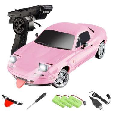 Imagem de ROUASD LDRC 1804 1/18 Scale Mini RC Drift Car, with Gyro LED Lights RWD Full Proportional 2.4GHz Remote Control Racing Sport Drift Car Indoor Gift for Adult - RTR Version / 3 Battery