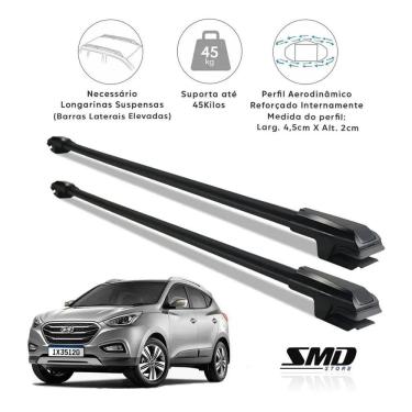 Imagem de Rack Travessa Teto Hyundai Ix35 10 A 18 Aluminio Preto Preto