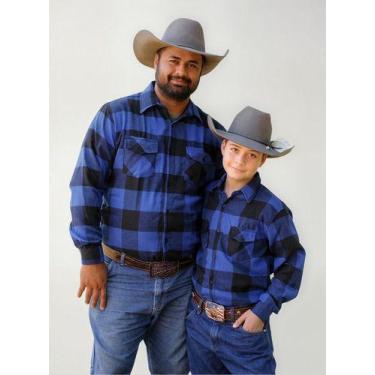 Imagem de Kit Camisa Flanela Xadrez 2 Peças: Tal Pai Tal Filho P Ao Gg - Maximus