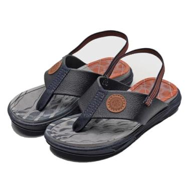 Imagem de Chinelo Molekinho Rústico Neo Com Elástico - Preto e Laranja - 24