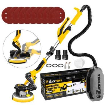 Imagem de Lixadeira Profissional Parede E Teto Led 750w Com Aspiração The Black 