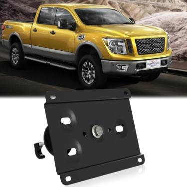 Imagem de Suporte de placa de carro para para-choque dianteiro compatível com Nissan Frontier 3ª geração D41 2022-2024, Titan XD 2ª geração A61 2016-2024 sem broca grade frontal suporte suporte antifurto
