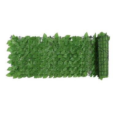 Imagem de A simulação de hedge de folhas falsas impedem as folhas que caem na tela de cerca artificial decorativa para o pátio da varanda (0,5 * 3m)