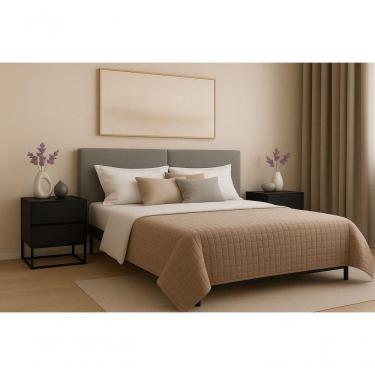 Imagem de Kit 2 Mesas De Cabeceira Industrial 45cm Base Preto