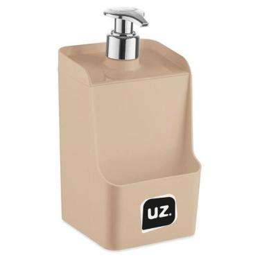 Imagem de Dispenser Slim Valvula Metalizada Plástico Porta Detergente Esponja Pi