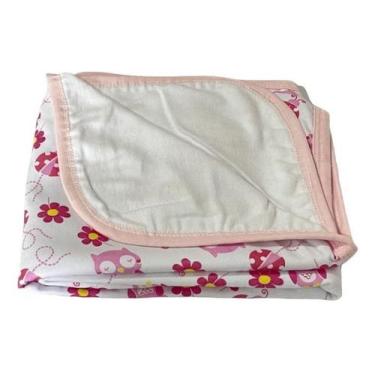 Imagem de Manta Cueiro Bebe Dupla Face Flanelado Recém Nascido 80x80cm - Minasre