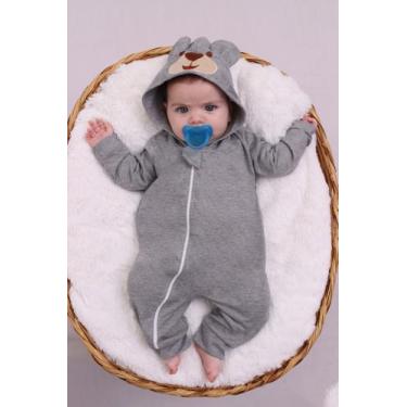 Imagem de Macacão De Urso Para Bebê Menino E Menina Com Capuz - João e Maria, Me