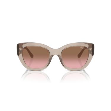 Imagem de Óculos de Sol Vogue Eyewear 0VO5567S 299014 Tam 52 / Marrom Claro - Lentes Rosa Gradiente