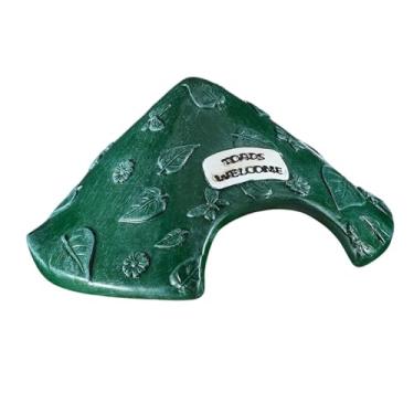 Imagem de Generic Casa de sapo, decoração de jardim, casa de sapo e de sapo, decoração versátil de habitat para répteis, abrigo para sapos de jardim, pequeno para, Verde