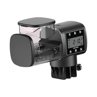 Imagem de IEUDNS Alimentador automático para peixes, dispensador automático, alimentador de aquário com tela LCD, empilhável para aquários de peixes pequenos, 500ml