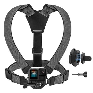 Imagem de Suporte de peitoral para GoPro Hero 13 12 11 para Insta360 X5 X4 ACE Pro 2 Go alça ultra magnética liberação rápida para DJI Osmo 360 Action 5 pro/Action 4 Creator Combo acessórios para AKASO 360