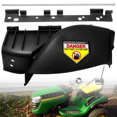 Imagem de HTJYMY 7600147YP Calha lateral do defletor de descarga para cortador BS G25066, G3312X6S, N250816B, 2652S, 2681S, 4111X5S, 25065S, modelo 300922B, preto, substituição 7026233YP