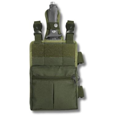 Imagem de Embornal Tático Porta Faca Militar Ripstop 8L Resistente Ajustável Perna Cinto Outdoor Missões Aventura Segurança (Verde Oliva)