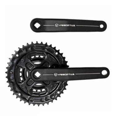 Imagem de Pedivela Alumínio Preto Absolute Nero 170mm 24/34/42