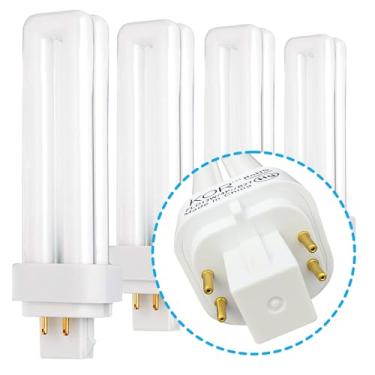 Imagem de PL13W/2U/4P/5000K – Tubo duplo de 13 watts – Base G24Q-1 (4 pinos) – Temperatura de cor branca brilhante 5000K – Lâmpada fluorescente compacta. – 50K