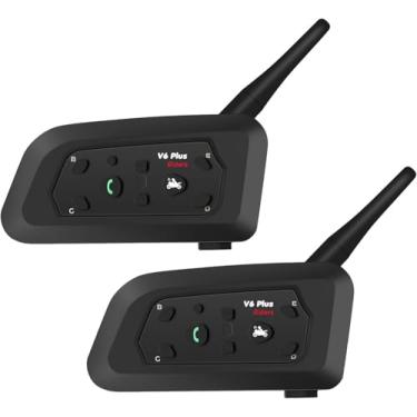 Imagem de Intercomunicador V6 Plus Frenesi para Capacete, Bluetooth, 1200m, Kit Duplo com Microfone, 2 unidades