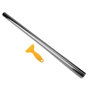 Imagem de Película para Janela Unidirecional, Privacidade Diurna, Estática, Autoadesiva, para Casa, Matiz de Janela de Vidro, Controle de Calor, Película Espelhada Preta (Transparência 50%)