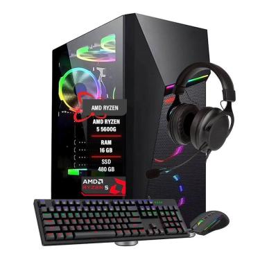 Imagem de Pc Gamer Amd Ryzen 5 5600G Memória 16Gb Ram Ddr4 Ssd 480Gb