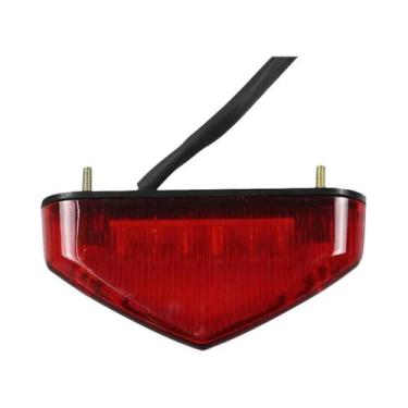 Imagem de Luz Traseira Universal Para Motocicleta 12V, Luz De Freio, Luz De Plac