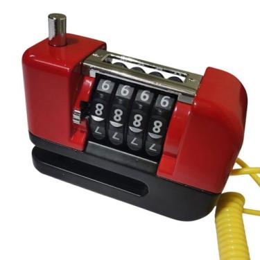 Imagem de Trava de Disco Freio Antifurto Senha 4 digitos Moto Bike Motocicleta B