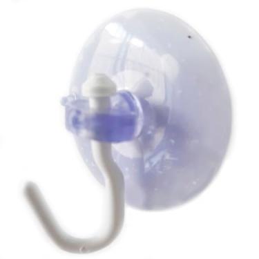 Imagem de Kit com 10 Ventosas de 45mm com Gancho Ventosa 4,5cm Para Vidro Azulejo Cozinha Banheiro