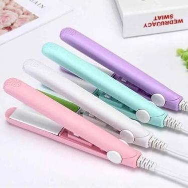 Imagem de Mini Chapinha Ceramic Pro Bivolt com Placas de Cerâmica e Turmalina – Liso Perfeito, Anti-Frizz, Compacta e com Estojo