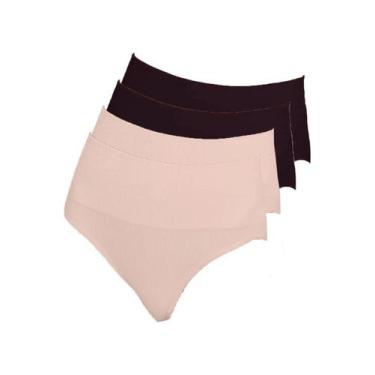 Imagem de Kit com 4 Calcinhas Alta Hope 33110 Colorido, Bege, G
