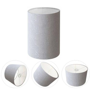 Imagem de Cúpula Abajur E Luminária Cilíndrica Vivare Cp-7004 ø15x25cm - Bocal Nacional Rustico-cinza