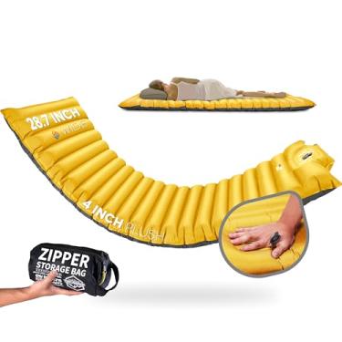 Imagem de ZOOOBELIVES Espessura extra | Almofada de dormir larga Plus com bomba embutida, colchão de acampamento inflável de melhor conforto para carros, barracas e mochilas, leve e compacto – Airlive2000P