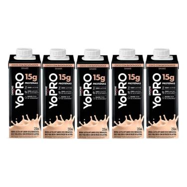 Imagem de Kit 5 YoPRO Bebida Láctea UHT Coco com Batata-Doce 15g de proteínas 250ml