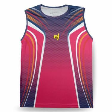 Imagem de Camiseta Regata Masculina Fitness Pro Dry Estampada Proteção UV Academ