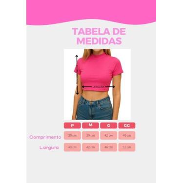 Imagem de Cropped Feminino Gola Alta Manga Curta - MARISLOIRO, Rosa, GG