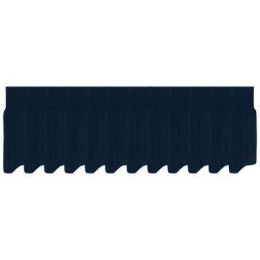 Imagem de Kit Com 12 Pares De Meia Social Mash 100% Algodão Canelada Longa, Mari