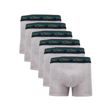 Imagem de Kit 6 Cuecas Zorba Boxer Max Algodão 702 Mescla - GG, Mescla, GG