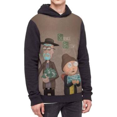 Imagem de Moletom Com Capuz Rick And Morty Breaking Bad Ref:607 - smoke, Preto, 