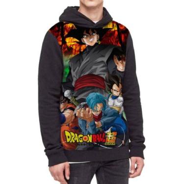 Imagem de Moletom Com Capuz Serie Dragon Ball Goku Ref:133 - smoke, Preto, GG