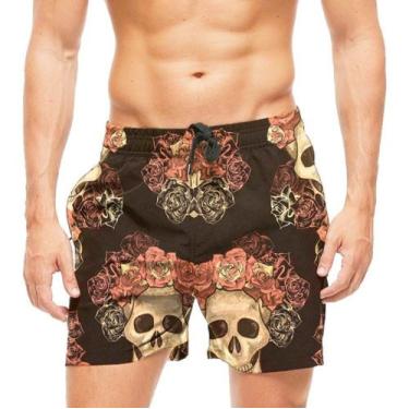 Imagem de Short Praia Shorts Banho Mauricinho Caveira Espanhola 283 - smoke, Pre