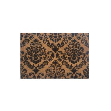 Imagem de Capacho Tapete de Entrada Arabesco Fibra de Coco e Borracha