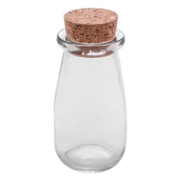 Imagem de Pote De Vidro Borossilicato 100ml Garrafinha Com Tampa Rolha Porta Chá