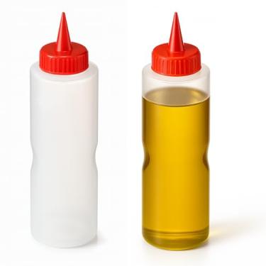 Imagem de JapanBargain 3270 x 2, conjunto de 2 frascos de condimento Squirt garrafas japonesas de ketchup de 322 ml, feito no Japão, vermelho