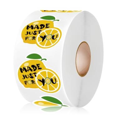 Imagem de 500 etiquetas adesivas de limão para pedidos de embalagens de pequenas empresas, caixas e envelopes, suporte de limão de verão, etiquetas à prova d'água para cartões comemorativos para embrulho de