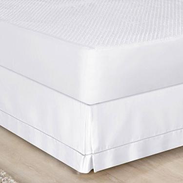 Imagem de Saia Para Cama Box 200 Fios Bia Solteiro 01 Peça 80% Algodão 20% Poliéster - Branco