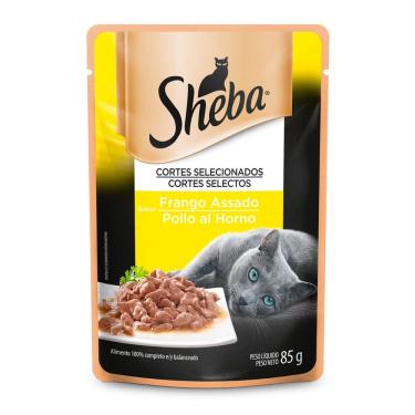 Imagem de Ração Úmida para Gatos Sheba Adulto Sabor Frango Assado em Sachê 85g