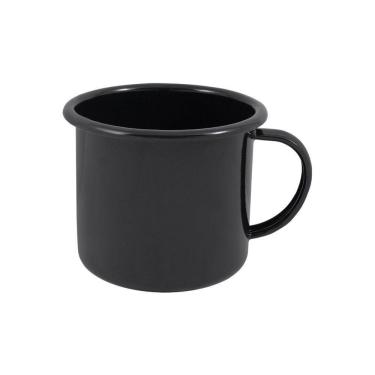 Imagem de Caneca Grande Esmaltada Preto 370 Ml Ewel