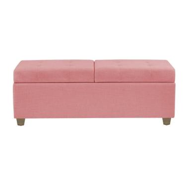 Imagem de Recamier Bau Paris 1,20M Suede Rose - Clique Decor