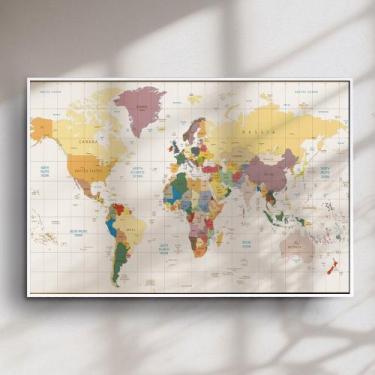 Imagem de Quadro Decorativo Mapa Mundi - ArtBeni Quadros