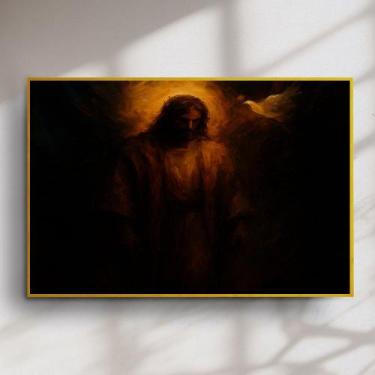 Imagem de Quadro Decorativo Jesus e Espírito Santo em formato de Pomba - ArtBeni
